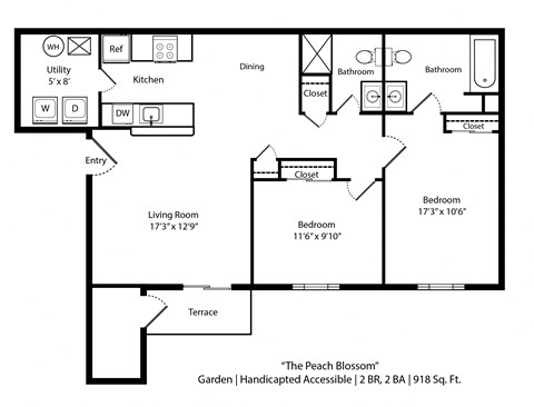 a floor plan of a house with a bedroom and a living room